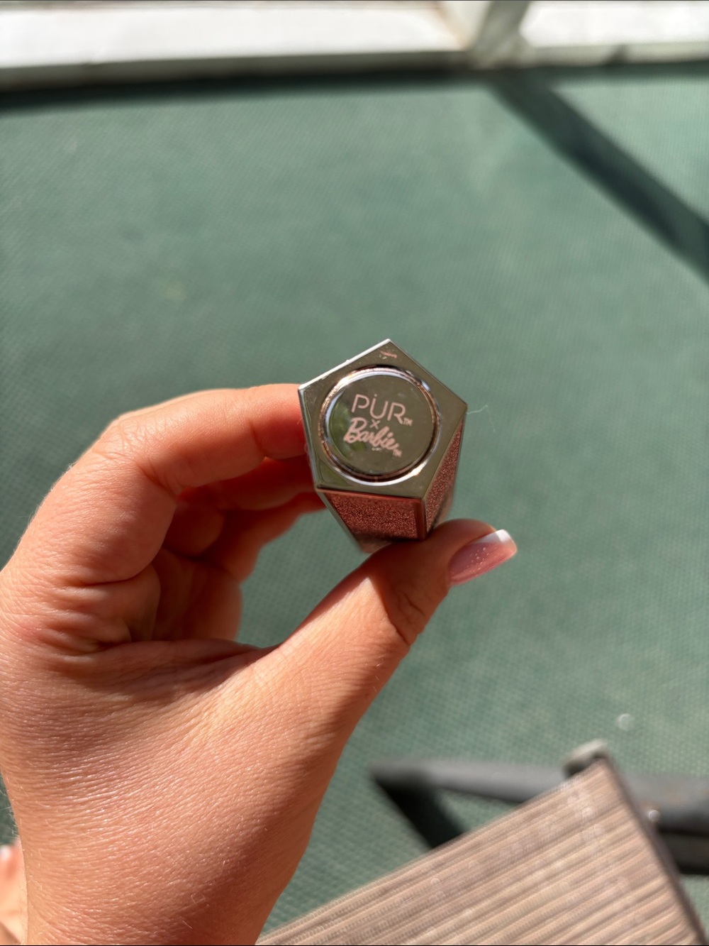 Pur Metallic Silver Hexagon Lipstick Tube - PUR x Barbie
